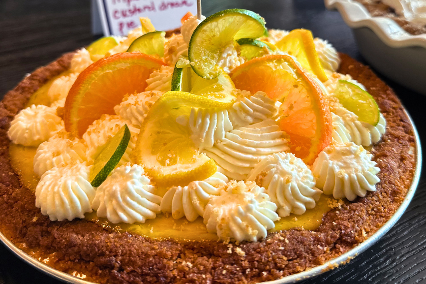 Triple Citrus Custard Pie