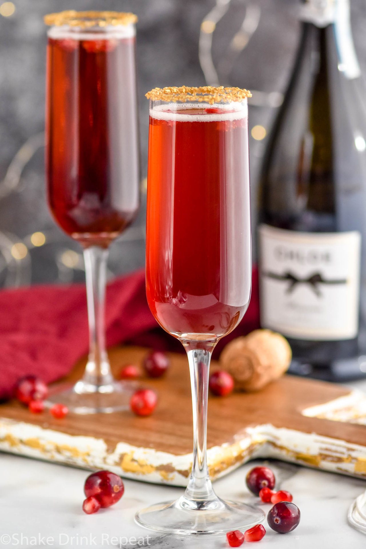 Pomegranate Champagne Cocktail